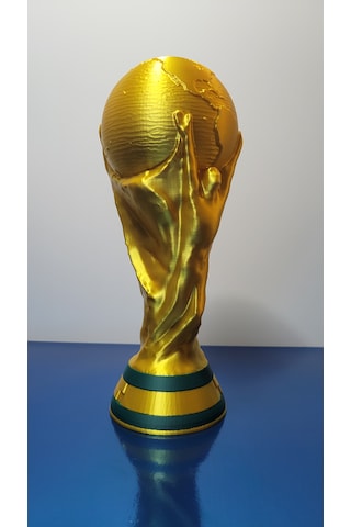 25 Cm Dünya Kupası Futbol Kupası Dekoratif Biblo Altın Renk Ev & Ofis Hediyelik