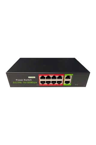 Uranıum Poe-8002-96w 8 Port 10/100 + 2 Port 10/100 Rj45 Uplınk Watch-dog Poe Swıtch Realtek Chıpset