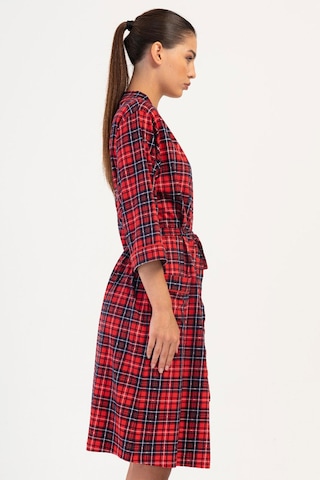 Kadın Kapri Kol Kırmızı Sabahlık C3t4n0o704 Kırmızı