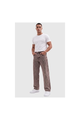 Deepsea Erkek Açık Kahve Yıkamalı Baggy Fit Likralı Bol Kesim Esnek Jean Kot Pantolon 2600059 Açık Kahverengi