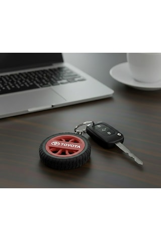 Toyota Uyumlu Özel Tasarım Anahtarlık - Premium Hafif Ve Dayanıklı Kırmızı