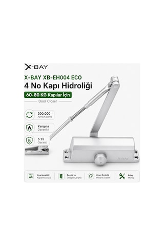 X-Bay  XB-EH004 ECO 4 Numara 60-80 Kg Kapılar İçin Kapı Hidroliği