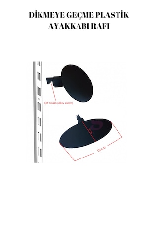 50 Adet Dikmeye Geçme Plastik Ayakkabı Standı Ayakkabı Standı Aya Siyah