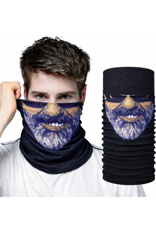 Erturkstore Sakallı Yüz Desenli Baf Buff Çok Amaçlı Boyunluk Maske 1 No Çok Renkli