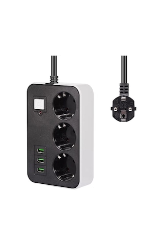 3 Usb Li 3 Lü 1.8 M Akım Korumalı Priz 5468