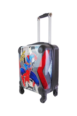 Nishev.com Evini Sev Spiderman Speedy Man Erkek Çocuk Valizi Siyah