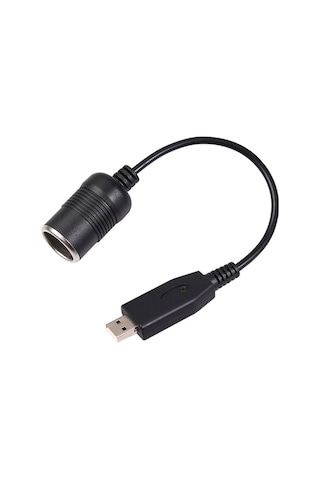 Castleofangels Usb 5v - 12v Araç Çakmak Soketi Güç Dişi Dönüştürücü Adaptör Kablosu