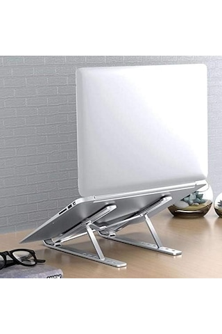 Aorus 17 Kompakt Quickswitch Dizüstü Bilgisayar Standı, Çok Açılı Görüntüleme Katlanabilir Yükseltici Metalik Gümüş
