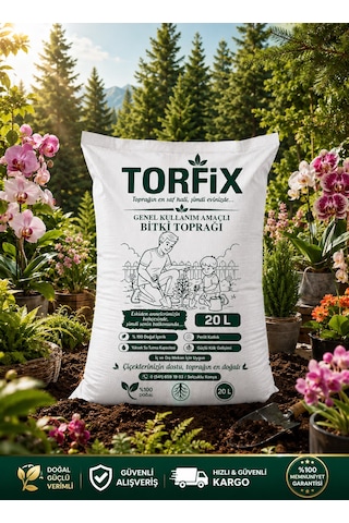 Torfix Torf 20 Lt Özel Karışımlı Perlit Katkılı Iç Dış Mekan Bitki Yetiştirme Toprağı