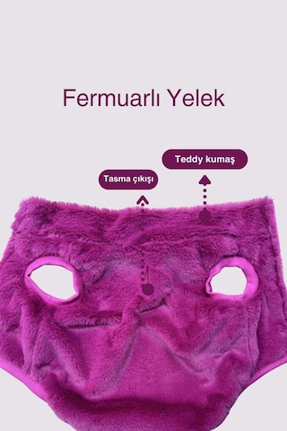 Köpek Kıyafeti - Fermuarlı Rabbit Köpek Ceketi