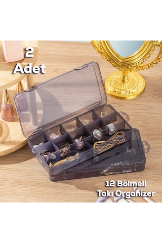 Porsima Org-600 2li Çok Amaçlı Bölmeli Organizer Takı Kutusu Ant