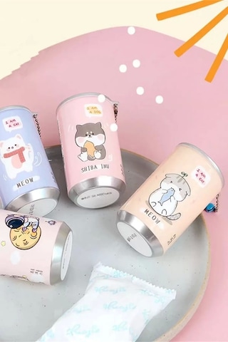 Berdina Home 5'li Sevimli Kola Kutusu Şekilli Anahtarlık Islak Mendil