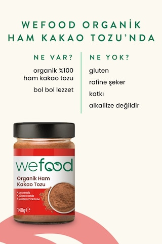 Organik Ham Kakao Tozu 140 Gr.