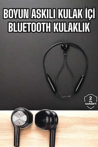 Kablolu Boyun Askılı Dijital Göstergeli Bluetooth Kulaklığı 60 Saat 2