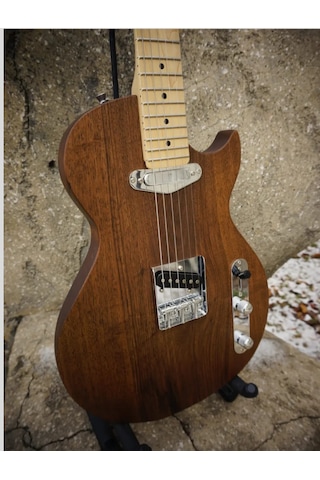 Elektro Gitar Custom Epoksi & Yıllanmış Ağaç Kişiye Özel Doğal Ahşap