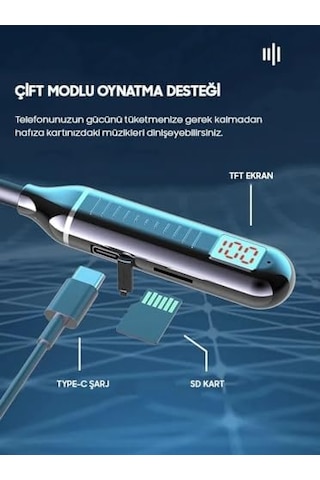 130 Saat Pil Ömrü Boyun Askılı Bluetooth Kulaklık Kesintisiz Müzik Ve Net Görüşme