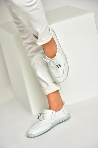 Fox Shoes U555130503 Beyaz Hakiki Deri Spor Ayakkabı Beyaz-hakiki Deri