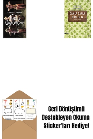 Toplu Oyunlar Ciltli + Damla Damla Günler 4 + Okuma Sticker'ları