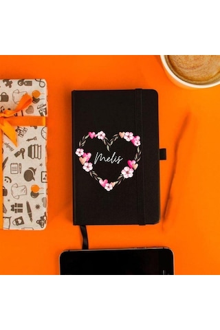 Sevgiliye Özel Kalp Tasarımlı Hediye Deri Not Defteri