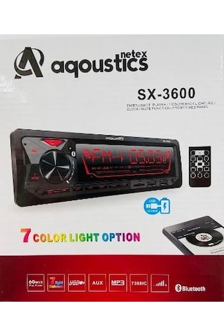 Aqoutics Sx 3600 Bt 7 Renk Bluetooth Oto Teyp
