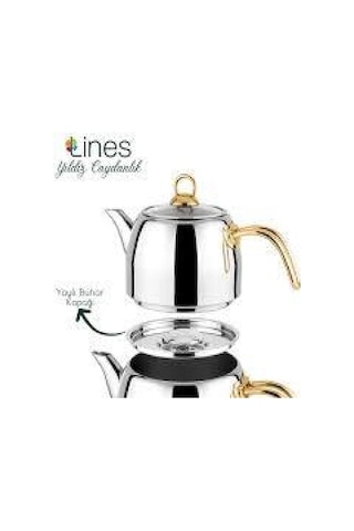 Lines Yıldız Çaydanlık Mega Boy Altın Kulp