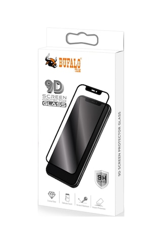 Bufalo Apple Uyumlu iPhone 14 Plus Ekran Koruyucu 9d Temperli Cam - Siyah