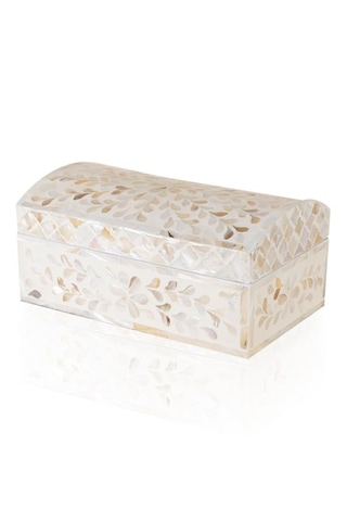 The Mia Dikdörtgen Kutu Sedef 25x15x12 Cm Tlc0077