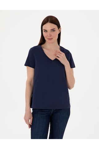 Pierre Cardin Kadın Lacivert Tişört Basic 50305749-vr033 Lacivert