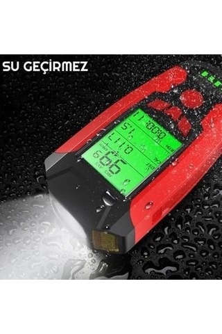 Forte Gt 3 In 1 Bisiklet El Feneri 5 Led Fonksiyonlu Km Sayaçlı Su Geçirmez Far Mavi