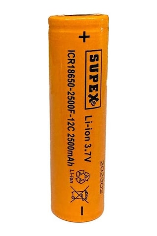 Icr 18650 2500 Mah 12c Düz Kafa Pil