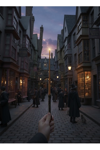 Harry Potter Ikonik Büyücü Asası - Ağaç Dokulu Özel Seri Doğa Dostu Pla 3d 30 CM