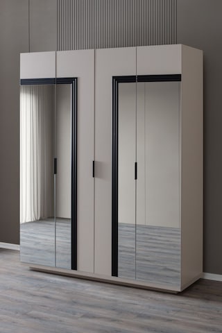 Vegnum Genç Odası Takımı - Vegnum 4 Kapaklı Dolap, Bali Çalışma Masası, Şifonyer, Komodin Çok Renkli