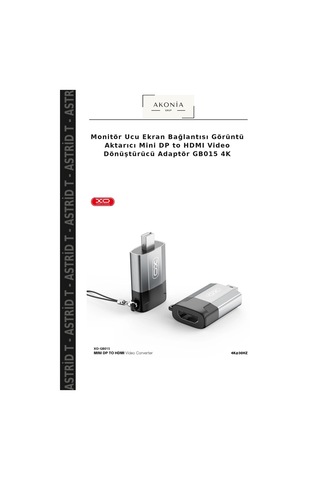 Monitör Ucu Ekran Bağlantısı Görüntü Aktarıcı Mini Dp To Hdmı Video Dönüştürücü Adaptör Gb015 4k