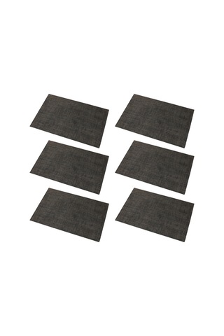 Xurunkeji Placemats 6'lı Set Yıkanabilir Silinebilir Mutfak Masası İçin Placemats Isıya Dayanıklı Kaymaz Masa Matları-d Siyah