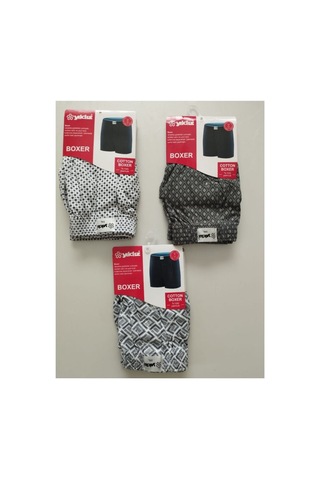 Yıldız Kit İç Giyim 3'lü Pamuk 2xl Beden Erkek Boxer Çok Renkli