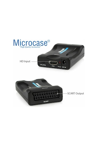 Microcase Hdmı To Scart Dönüştürücü Adaptör Siyah - Al2620