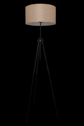 Silindir Başlıklı Sütlü Kahverengi Metal Lambader