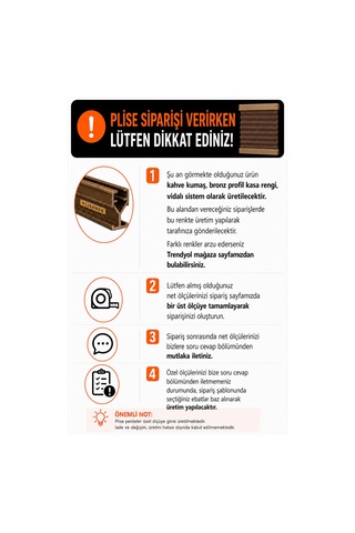 Plise Perde Kahverenk Kumaş + Bronz Profil Kasa Cam Balkon Perdesi
