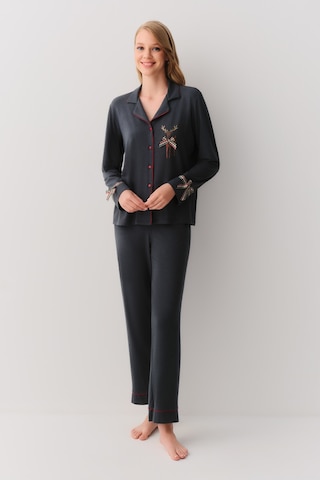 Suwen Festivity Maskülen Pijama Takımı Sh26207660b1554 Zümrüt Melanj