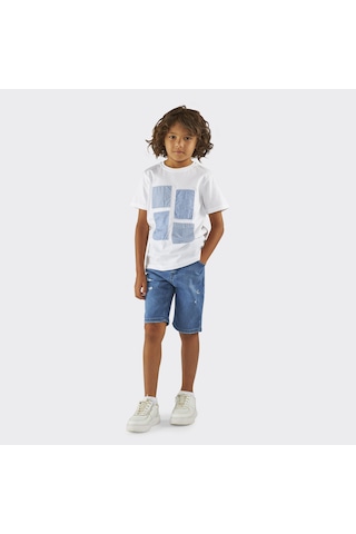 Panço Erkek Çocuk Yıkamalı Denim Şort 2411bk07021-4320 001