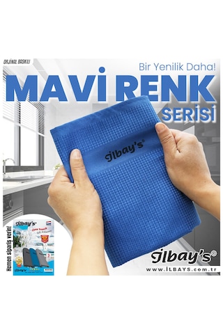 İlbay's 3 Lü Mavi Renk Serisi Mik. Fib. Tem.bezi 40x60cm