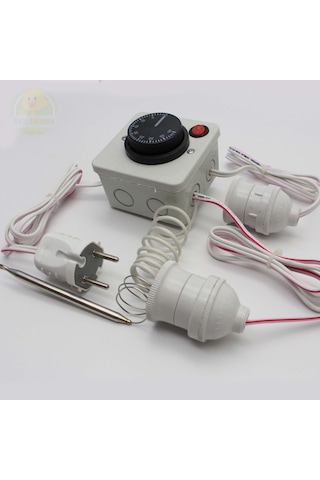 Termostat Kontrollü Düğmeli Yanan 1 Lamba 1 Sarkan Duyu Çıkışlı