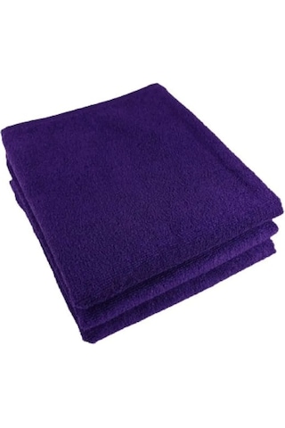 3 Adet Saç Boyası Tutmayan Mikrofiber El Yüz Kuaför Spor Havlusu Mor