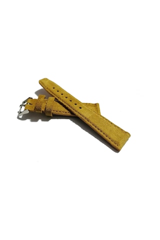 Fado&her Saate Uyumlu Kadife Görünümlü Saat Kordonu Sarı 20 Mm 435 Sarı