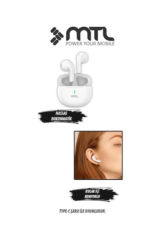 Tws Kablosuz Bluetooth Kulaklık Şık Ve Hafif Tasarım Yüksek Ses Kalitesi Hassas Dokunmatik Kontrol