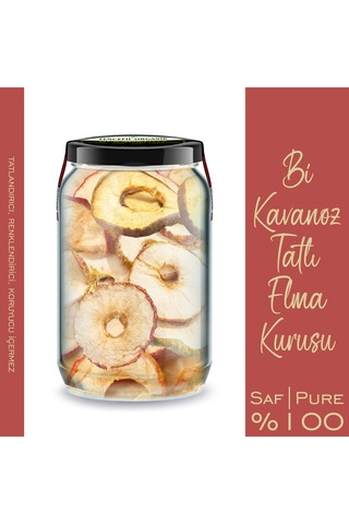 Kırmızı Tatlı Elma Kurusu Bi Kavanoz 660 Cc. Cam Kavanoz Yuvarlak Dilim Kuru Elma Slice Dried Apple Diğer