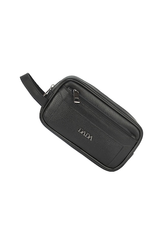 Dada Hakiki Deri Piremium Siyah Renk Erkek El Çantası 250 Gr Erkek El Portföyü Erkek Bakım Çantası Clutch