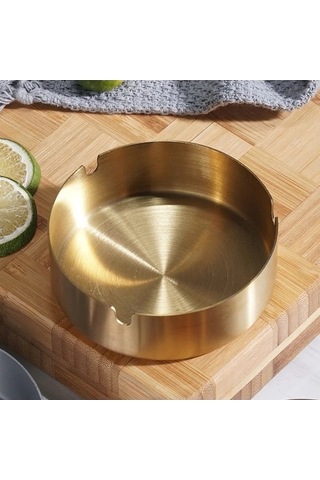 Ulzyvf Yuvarlak Yeşil Üstü Taşınabilir Sigara Küllüğü Sigara Paslanmaz Metal Masa Küllüğü Kül İçin İçen Gümüş Çelik Rp