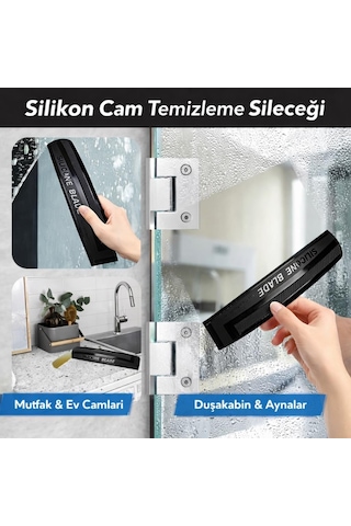 Coofbe Premıum Silikon Araç Kurulama Sileceği Çizmez Silikon Duşakabin Araç Kurulama Sileceği Cam 30cm