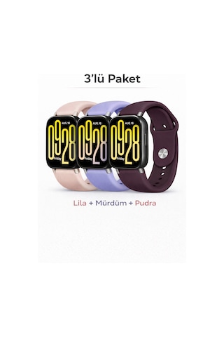 Xiaomi Redmi Watch 5 Active / Watch 5 Lite Uyumlu 3'lü Yumuşak Soft Yüksek Kalite Spor Kordon